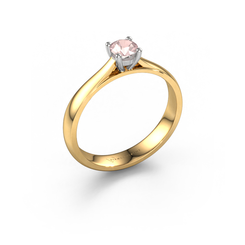 Image of Engagement ring Sam 585 gold Morganite champagne 4.2 mm