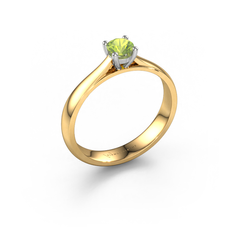 Image de Bague de fiançailles Sam 585 or jaune Péridot 4.2 mm