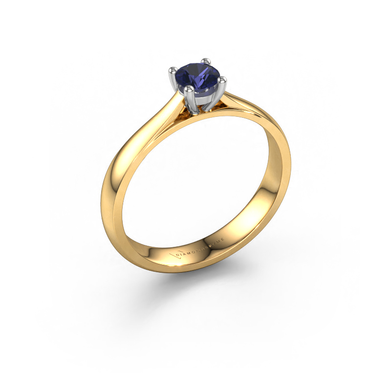 Image of Engagement ring Sam 585 gold Sapphire 4.2 mm