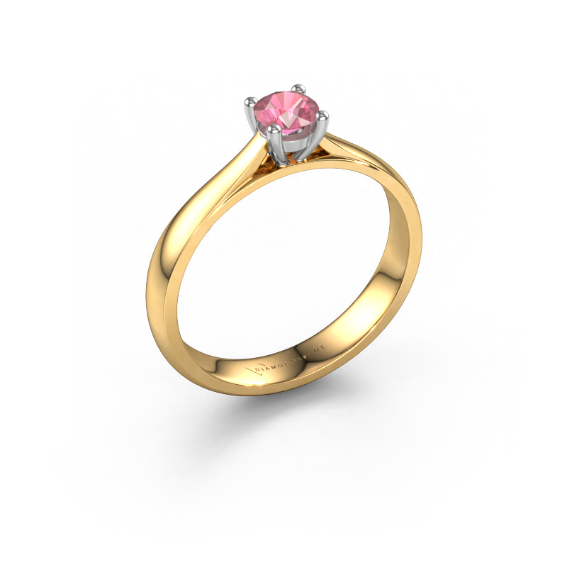 Image of Engagement ring Sam 585 gold Tourmaline pink 4.2 mm
