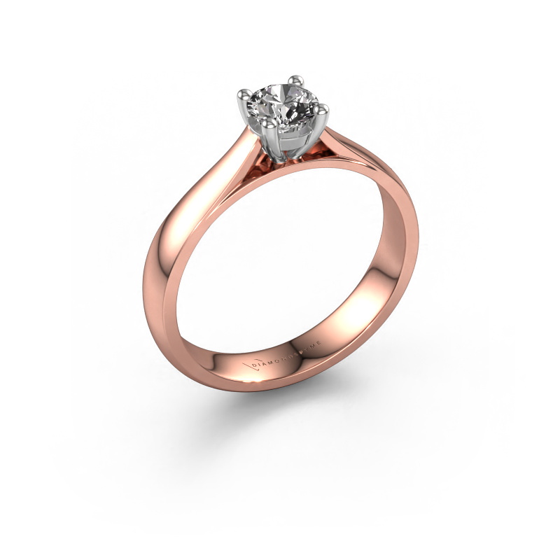 Image of Engagement ring Sam 585 rose gold Diamond 0.40 crt