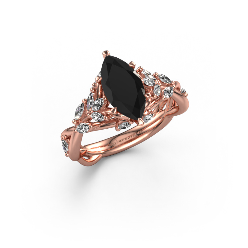 Bild von Verlobungsring Samantha MRQ 585 Roségold Schwarz Diamant 1.90 crt
