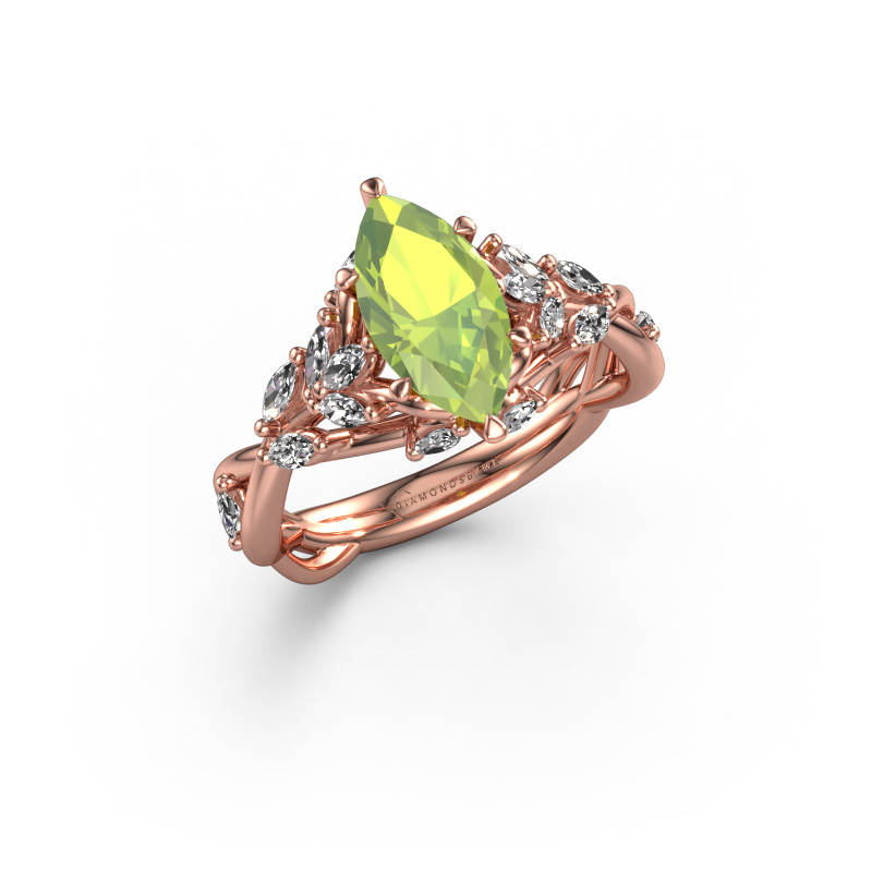 Bild von Verlobungsring Samantha MRQ 585 Roségold Peridot 11x5.5 mm