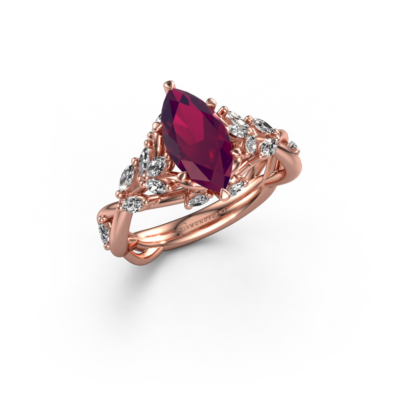 Bild von Verlobungsring Samantha MRQ 585 Roségold Rhodolit 11x5.5 mm