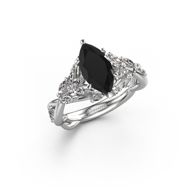 Bild von Verlobungsring Samantha MRQ 585 Weißgold Schwarz Diamant 1.90 crt