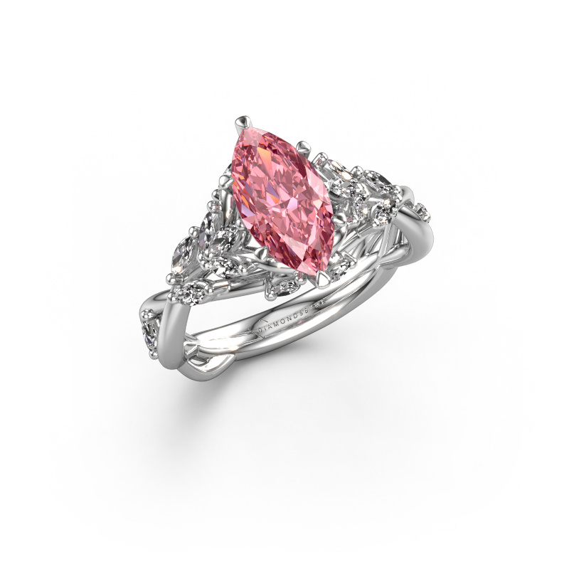 Bild von Verlobungsring Samantha MRQ 585 Weißgold Rosa Labordiamant 11x5.5 mm