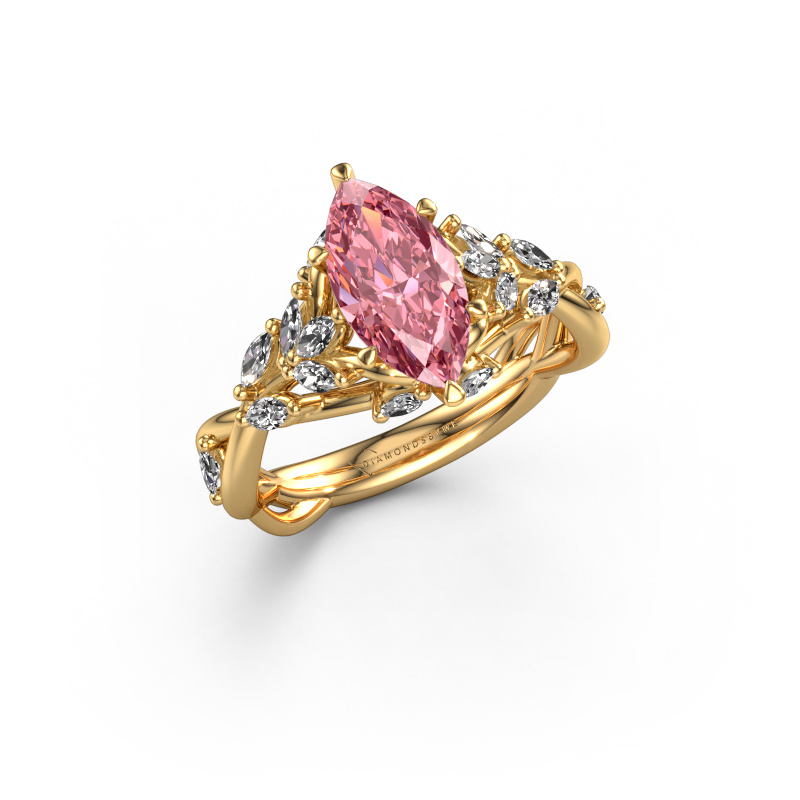 Bild von Verlobungsring Samantha MRQ 585 Gold Rosa Labordiamant 11x5.5 mm