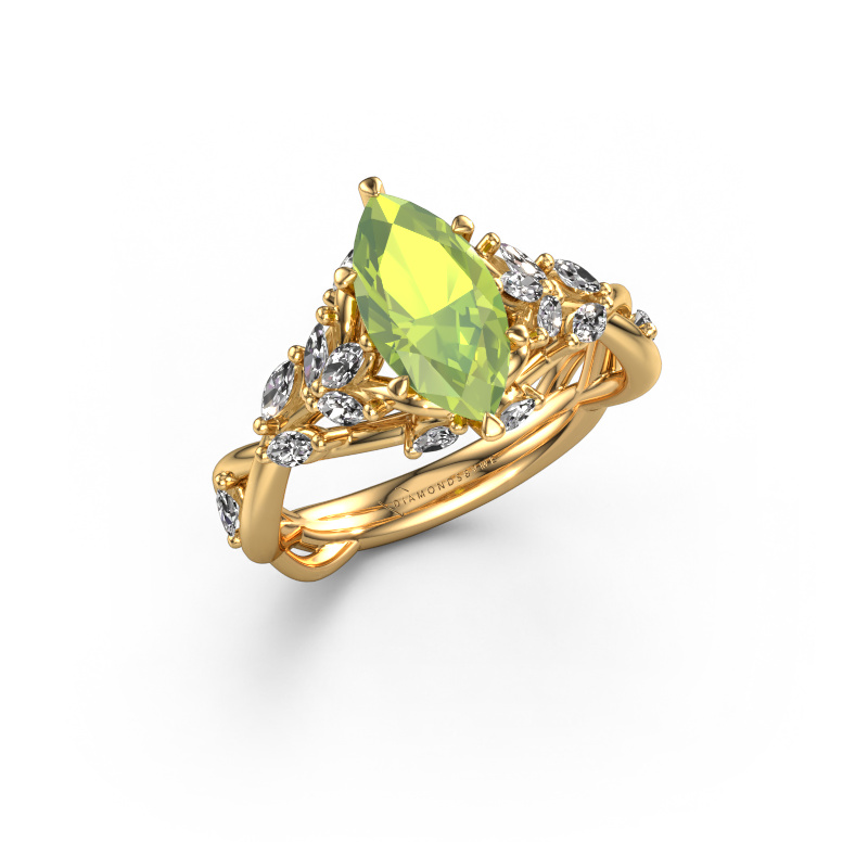 Bild von Verlobungsring Samantha MRQ 585 Gold Peridot 11x5.5 mm