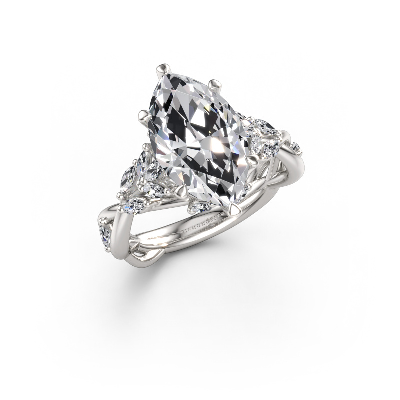 Immagine di Anello di fidanzamento Samantha MRQ 585 oro bianco Diamante lab grown 3.40 crt