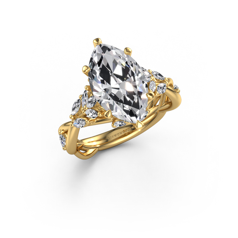 Image of Engagement ring Samantha MRQ 585 gold Lab grown diamond 3.40 crt