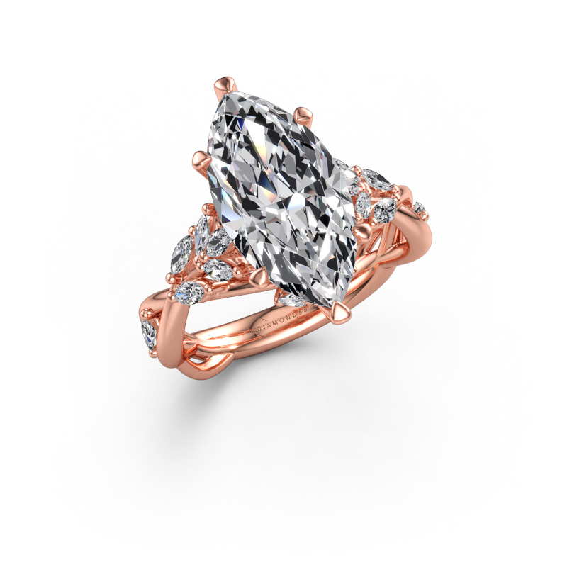 Immagine di Anello di fidanzamento Samantha MRQ 585 oro rosa Diamante lab grown 4.26 crt