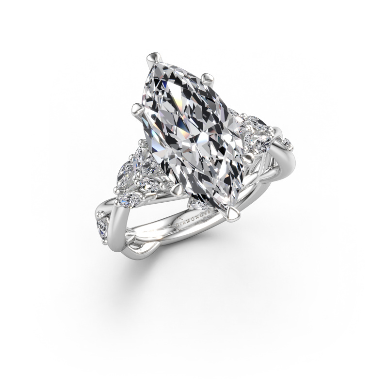 Immagine di Anello di fidanzamento Samantha MRQ 585 oro bianco Diamante lab grown 4.26 crt