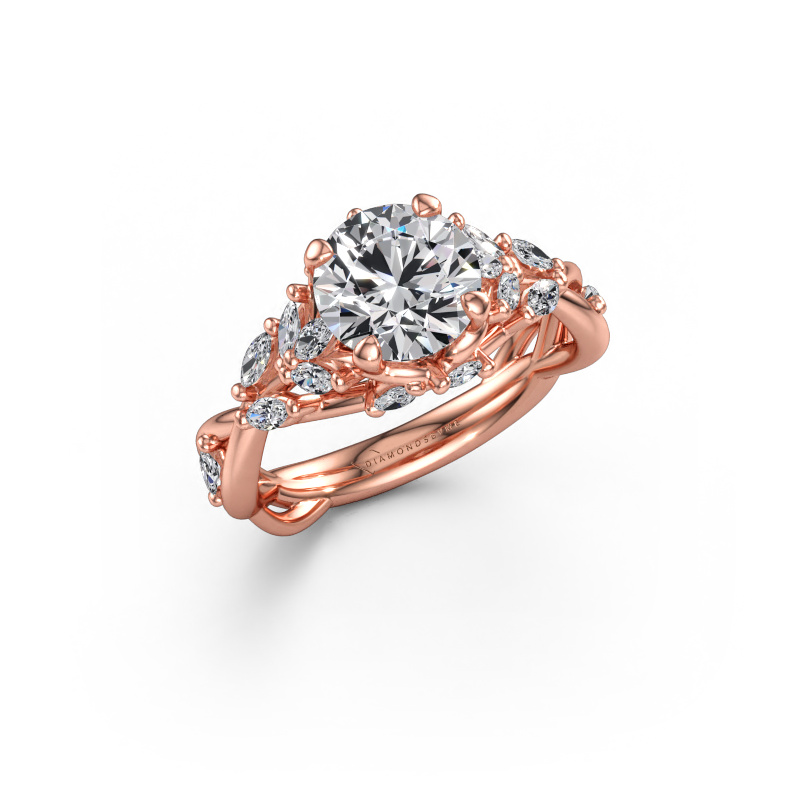 Bild av Förlovningsring Samantha RND 585 roséguld Diamant 1.90 crt