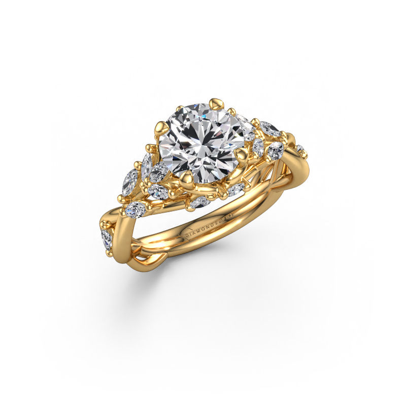Image of Engagement ring Samantha RND 585 gold Diamond 1.90 crt