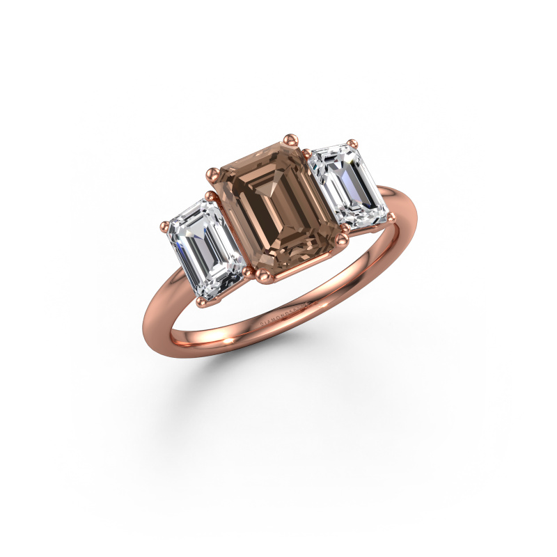 Image de Bague de fiançailles Sandra 585 or rose Diamant brun 3.15 crt