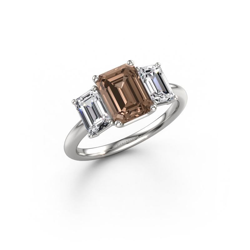 Image of Engagement ring Sandra 585 white gold Brown diamond 3.15 crt