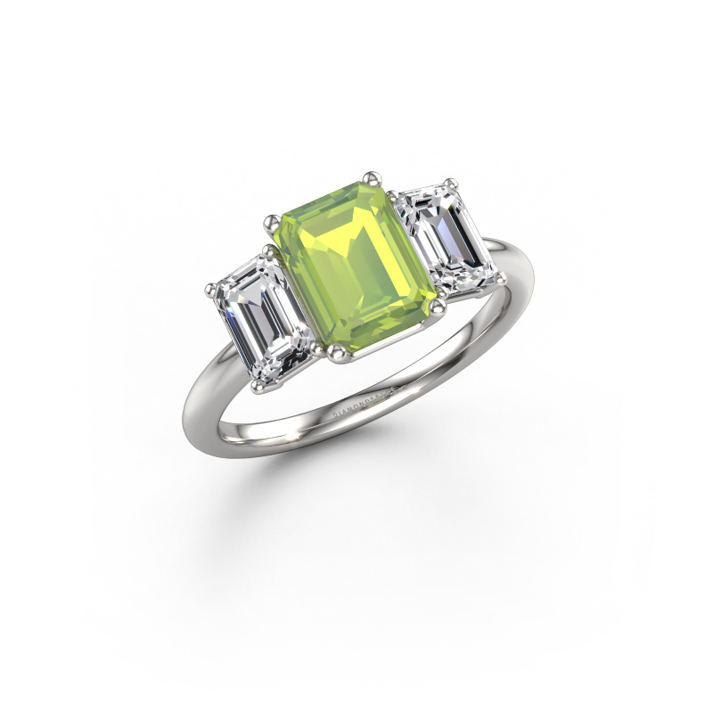 Bild von Verlobungsring Sandra 585 Weißgold Peridot 8x6 mm