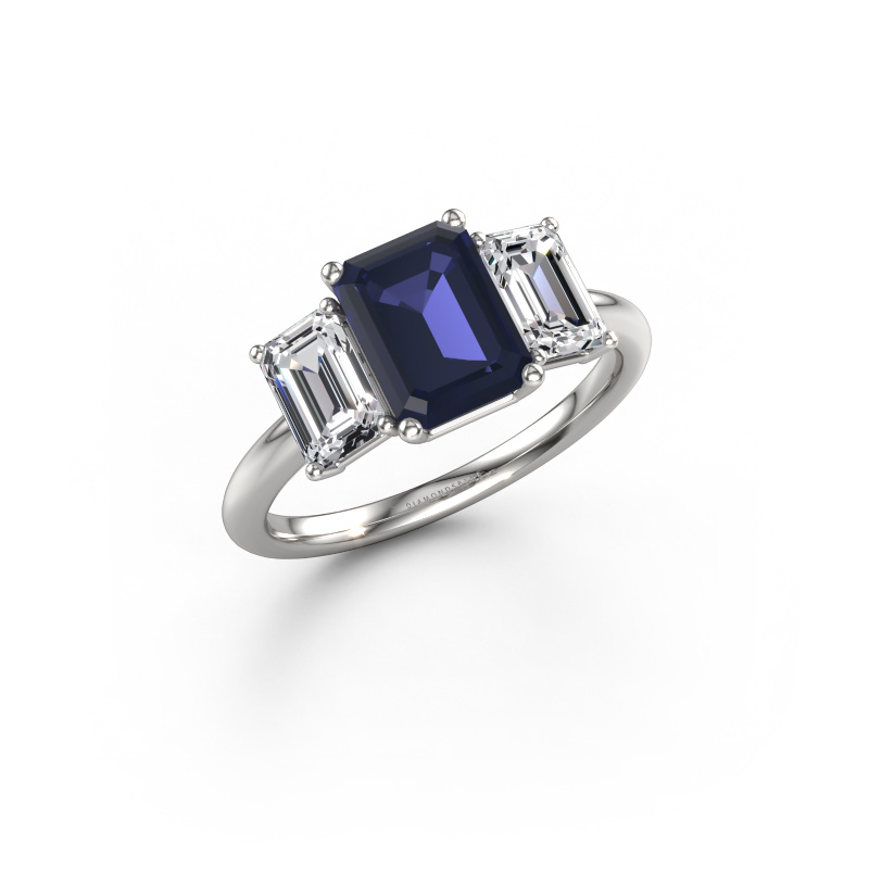 Image of Engagement ring Sandra 950 platinum Sapphire 8x6 mm
