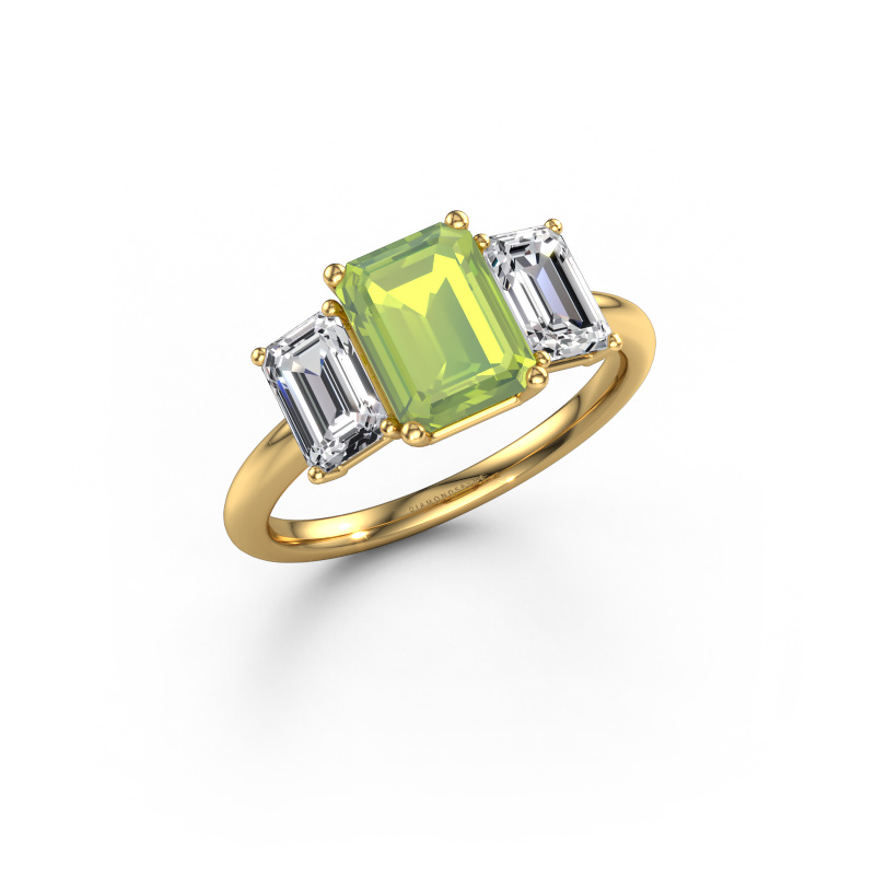 Bild von Verlobungsring Sandra 585 Gold Peridot 8x6 mm