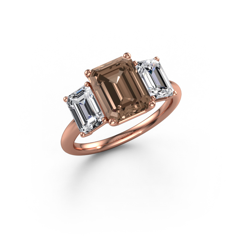 Bild von Verlobungsring Sandra 585 Roségold Braun Diamant 4.30 crt
