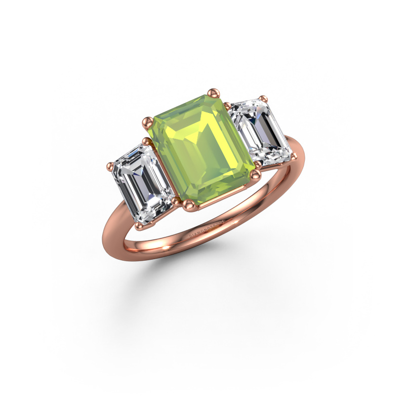 Bild von Verlobungsring Sandra 585 Roségold Peridot 9x7 mm