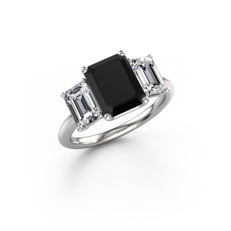 Image of Engagement ring Sandra 950 platinum Black diamond 4.80 crt