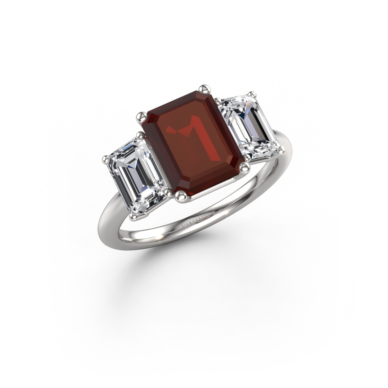 Image of Engagement ring Sandra 950 platinum Garnet 9x7 mm