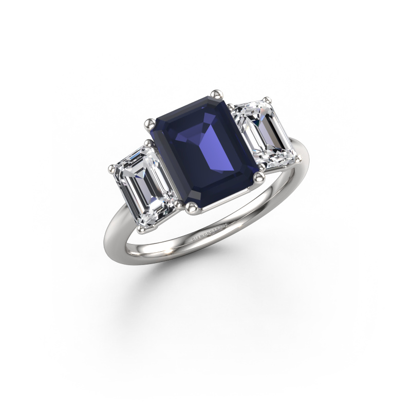 Image of Engagement ring Sandra 950 platinum Sapphire 9x7 mm