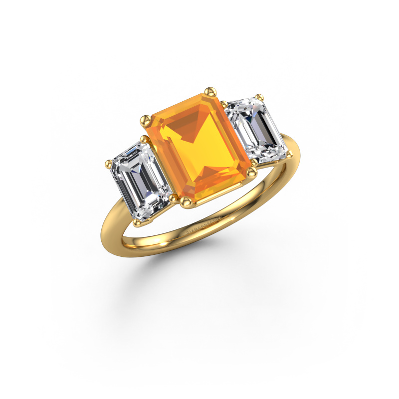 Image de Bague de fiançailles Sandra 585 or jaune Citrine 9x7 mm