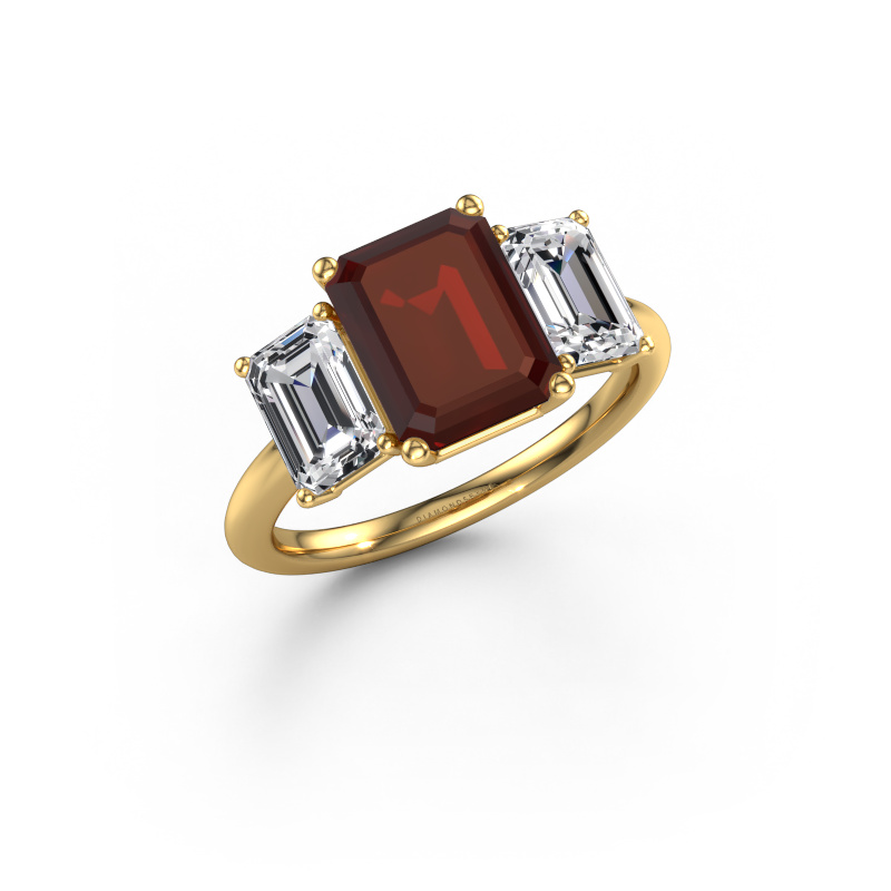 Bild von Verlobungsring Sandra 585 Gold Granat 9x7 mm