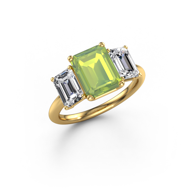 Bild von Verlobungsring Sandra 585 Gold Peridot 9x7 mm