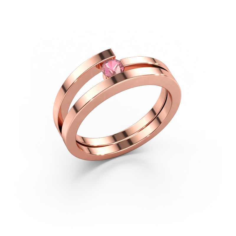 Immagine di Anello Sandy 585 oro rosa Tormalina rosa 3.4 mm