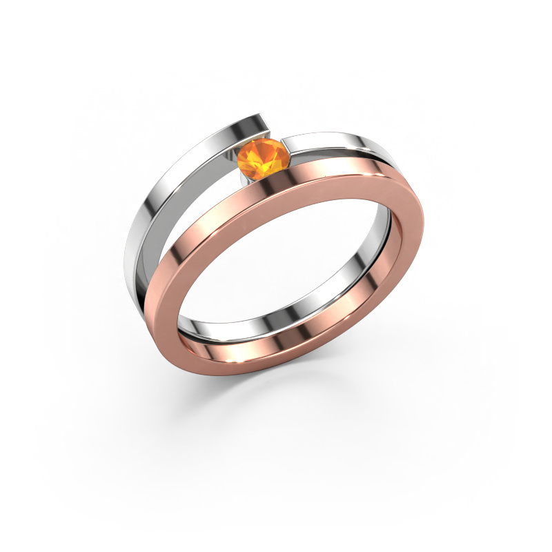Image of Ring Sandy 585 rose gold Citrin 3.4 mm