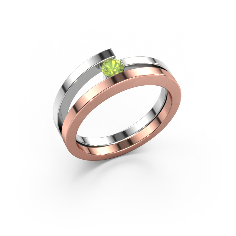 Image of Ring Sandy 585 rose gold Peridot 3.4 mm
