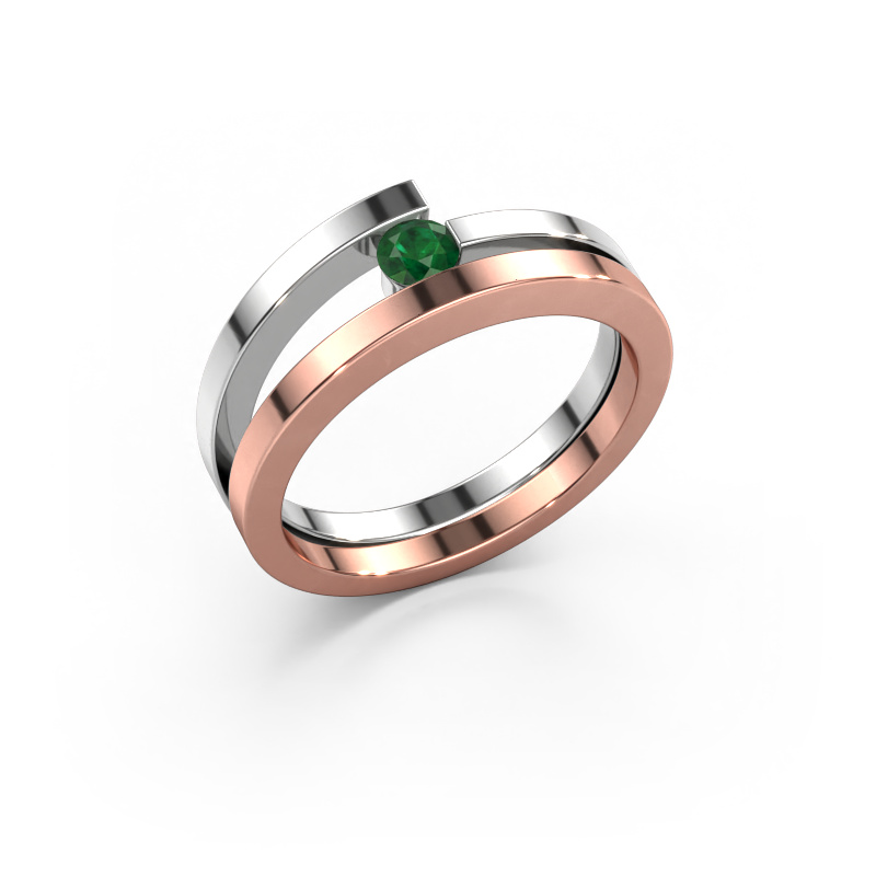 Bild von Ring Sandy 585 Roségold Smaragd 3.4 mm