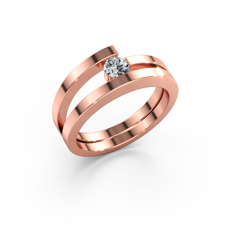 Bild av Ring Sandy 585 roséguld Diamant 0.30 crt