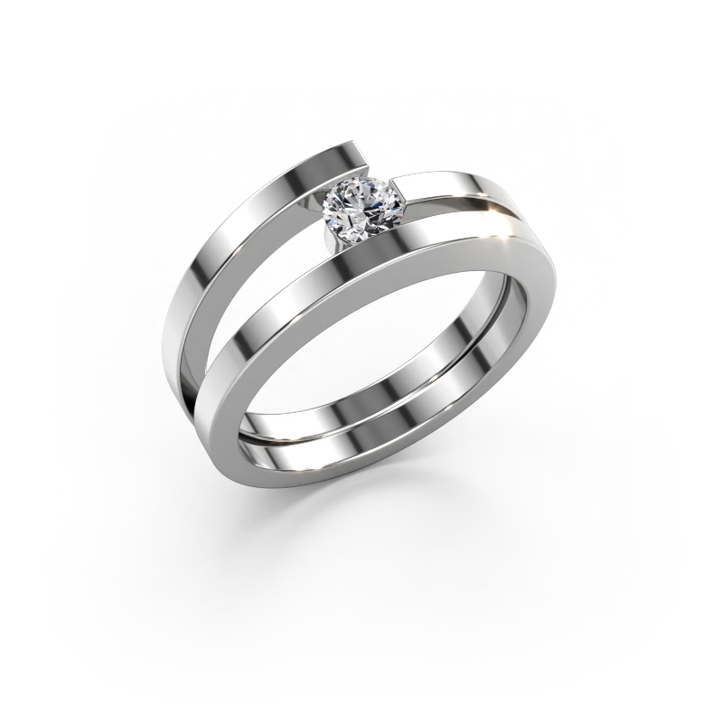 Image of Ring Sandy 585 white gold Diamond 0.30 crt