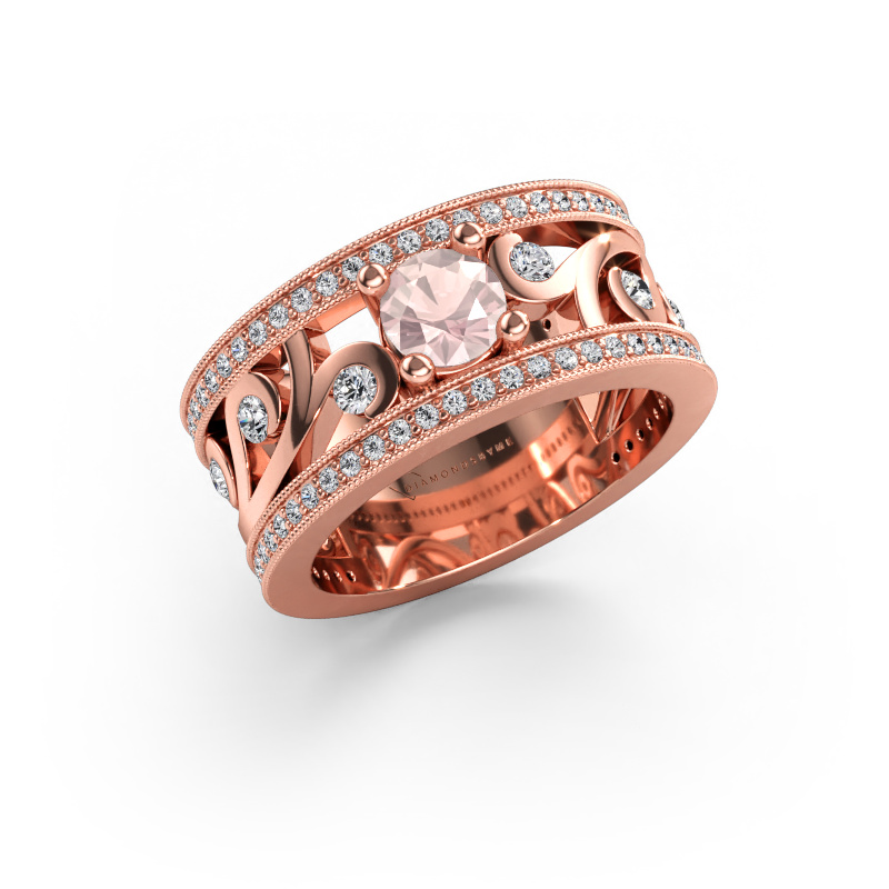 Immagine di Anello Sanne 585 oro rosa Morganite champagne 5 mm