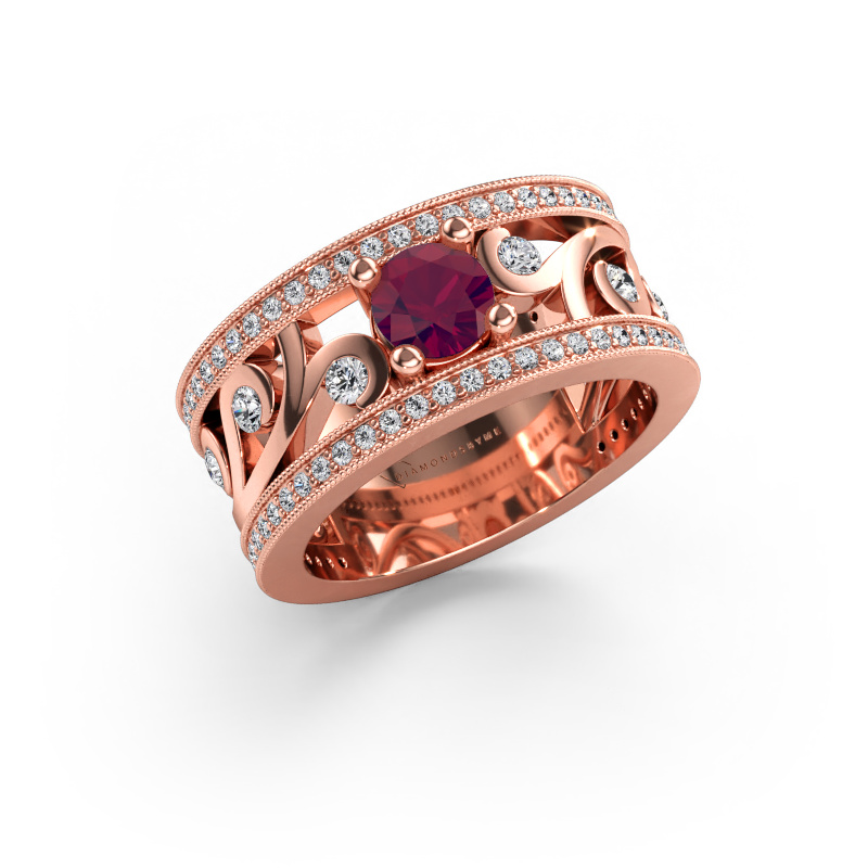Immagine di Anello Sanne 585 oro rosa Rodolite 5 mm