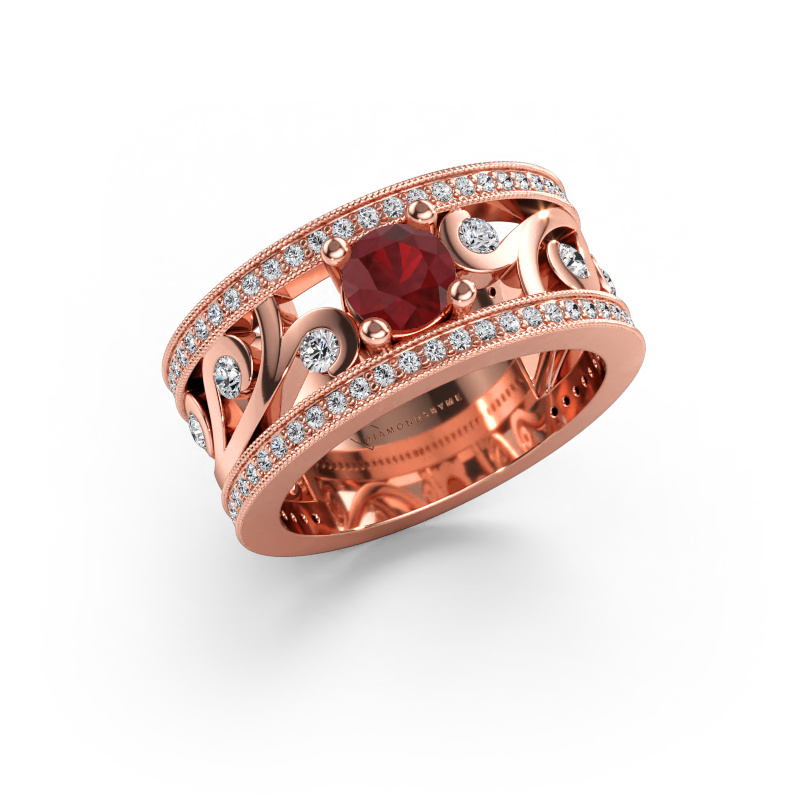 Bild av Ring Sanne 585 roséguld Rubin 5 mm