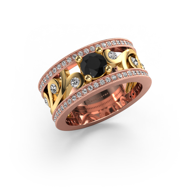 Image of Ring Sanne 585 rose gold Black diamond 1.23 crt