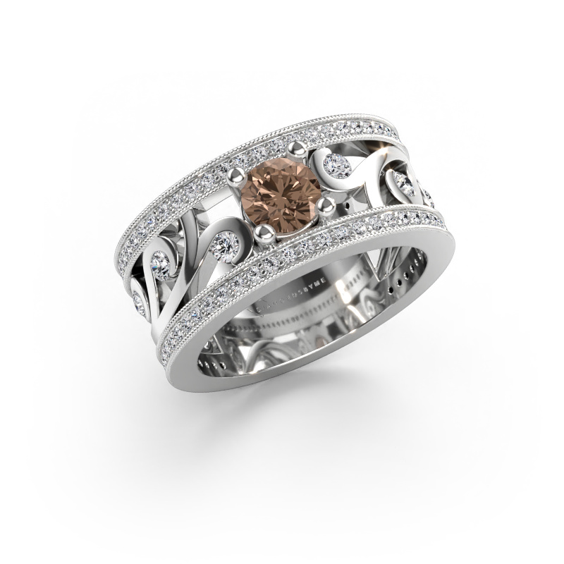 Immagine di Anello Sanne 585 oro bianco Diamante marrone 1.13 crt