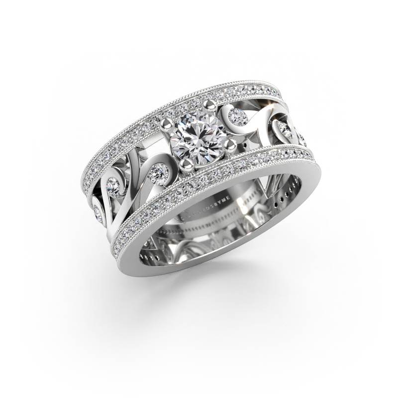 Immagine di Anello Sanne 585 oro bianco Zirconia cubica 5 mm