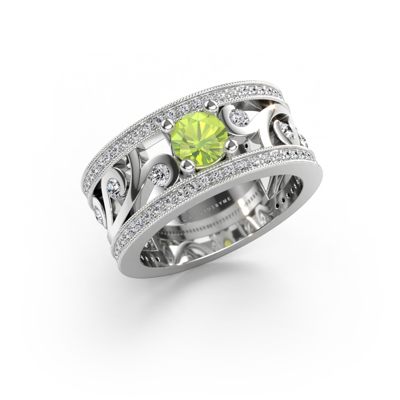 Bild von Ring Sanne 585 Weißgold Peridot 5 mm