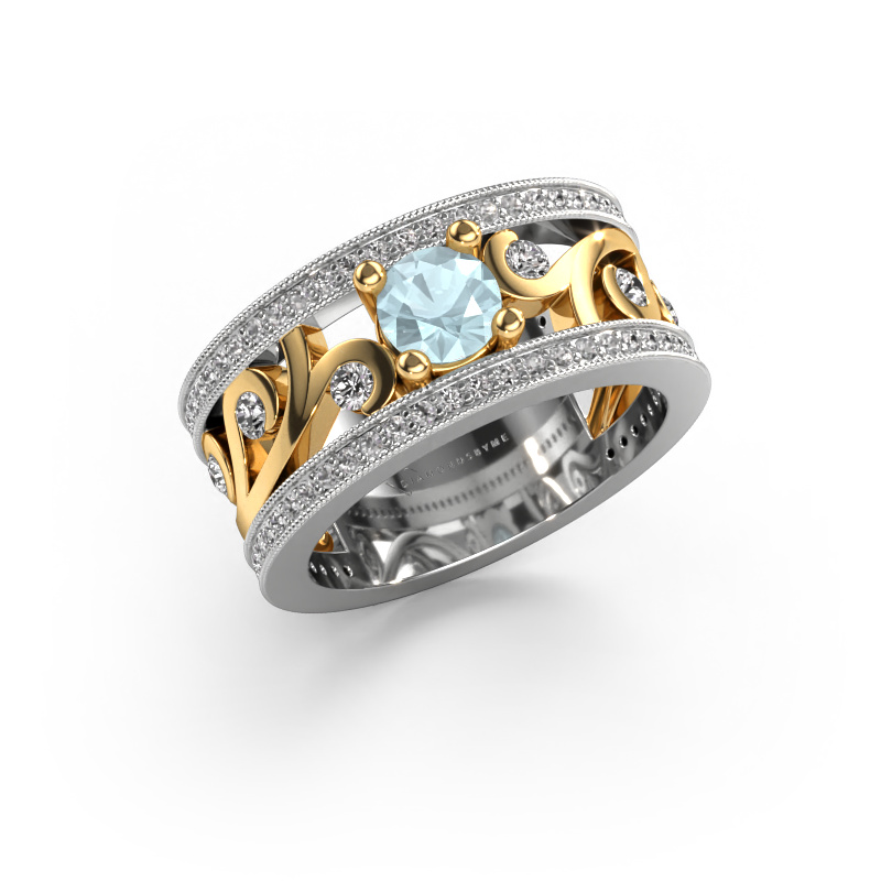 Bild von Ring Sanne 585 Weißgold Aquamarin 5 mm