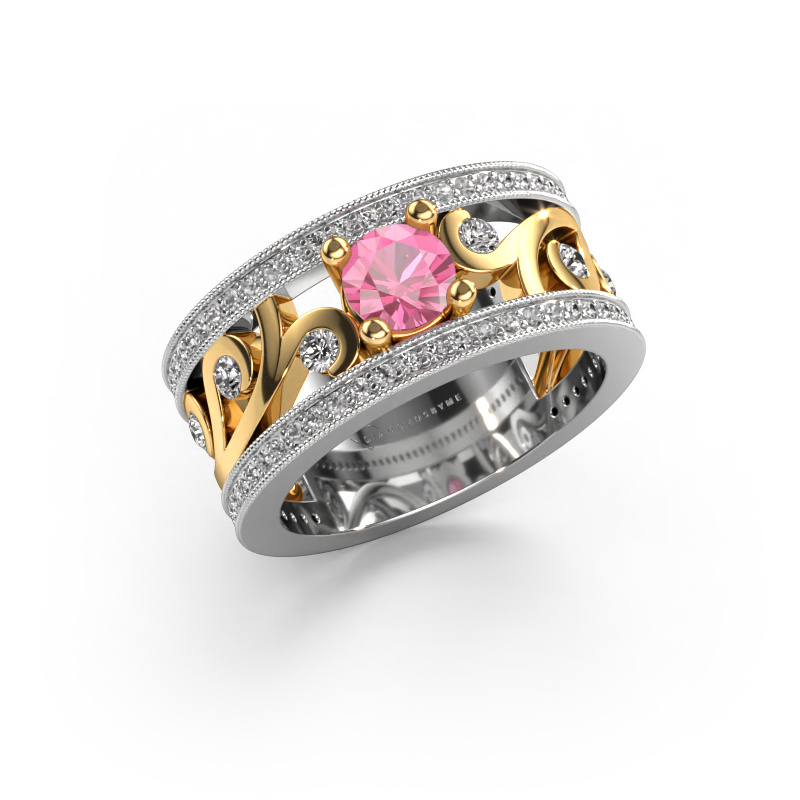 Image of Ring Sanne 585 white gold Pink sapphire 5 mm