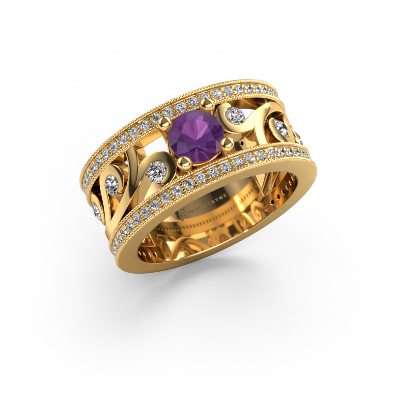 Image of Ring Sanne 585 gold Amethyst 5 mm