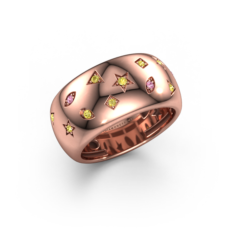 Image of Ring Sasha 1 585 rose gold Pink sapphire 1.3 mm