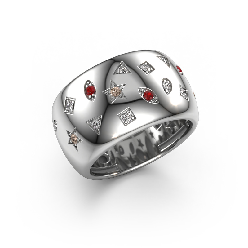 Image of Ring Sasha 2 950 platinum Ruby 1.5 mm