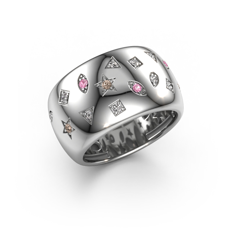 Image of Ring Sasha 2 585 white gold Pink sapphire 1.5 mm